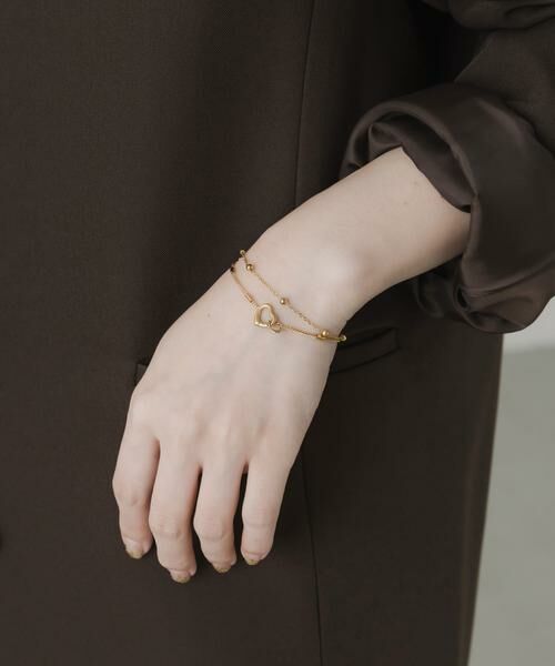 SMELLY / スメリー ブレスレット・バングル | ステンレスハートダブルチェーンブレスレット | 詳細2