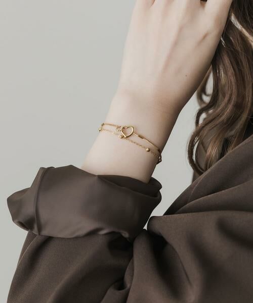 SMELLY / スメリー ブレスレット・バングル | ステンレスハートダブルチェーンブレスレット | 詳細3