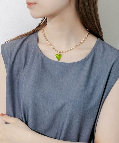 SMELLY / スメリー ネックレス・ペンダント・チョーカー | クリアハートボールチェーンネックレス | 詳細5