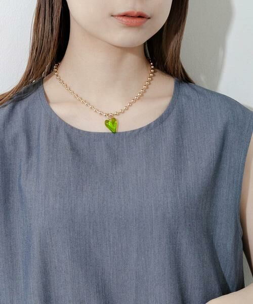 SMELLY / スメリー ネックレス・ペンダント・チョーカー | クリアハートボールチェーンネックレス | 詳細6