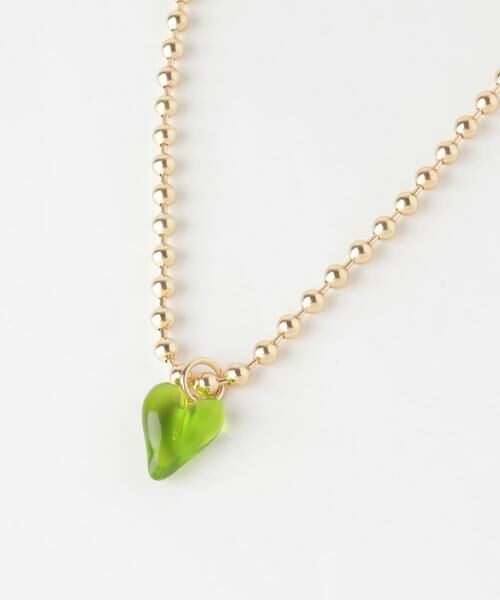 SMELLY / スメリー ネックレス・ペンダント・チョーカー | クリアハートボールチェーンネックレス | 詳細7
