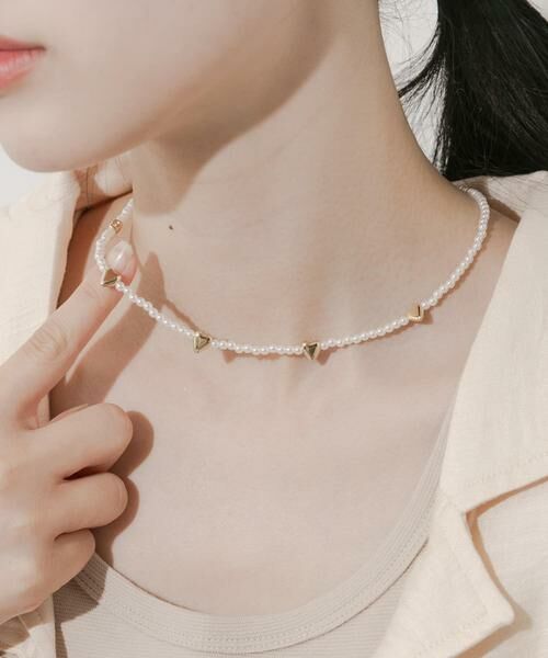 SMELLY / スメリー ネックレス・ペンダント・チョーカー | ハートモチーフパールネックレス | 詳細3