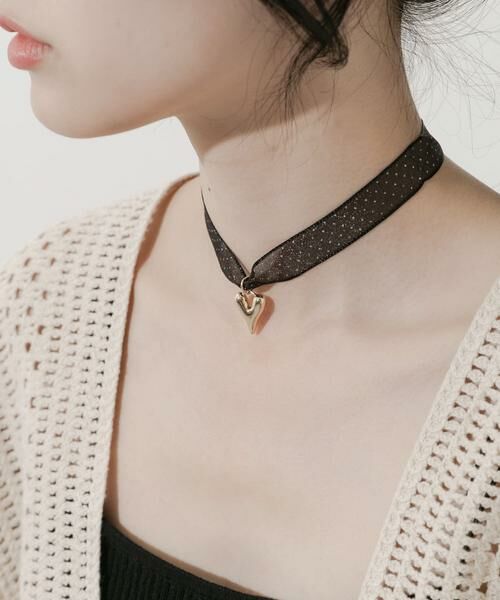 SMELLY / スメリー ネックレス・ペンダント・チョーカー | ハートトップドットシアーチョーカー | 詳細2