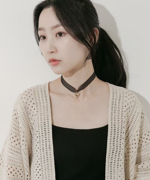 SMELLY / スメリー ネックレス・ペンダント・チョーカー | ハートトップドットシアーチョーカー | 詳細3