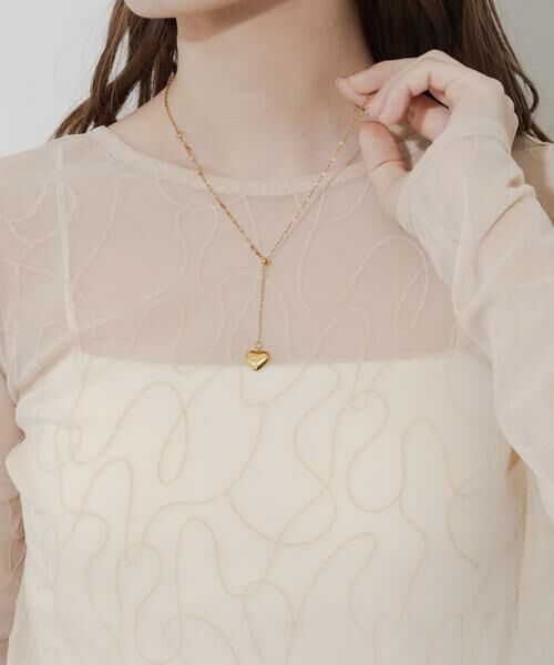 SMELLY / スメリー ネックレス・ペンダント・チョーカー | ステンレスハートチャームYネックレス | 詳細1