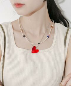 SMELLY / スメリー ネックレス・ペンダント・チョーカー | ハートモチーフパールビーズ2セットネックレス