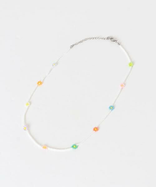 SMELLY / スメリー ネックレス・ペンダント・チョーカー | ステンレスフラワーモチーフビーズネックレス | 詳細4