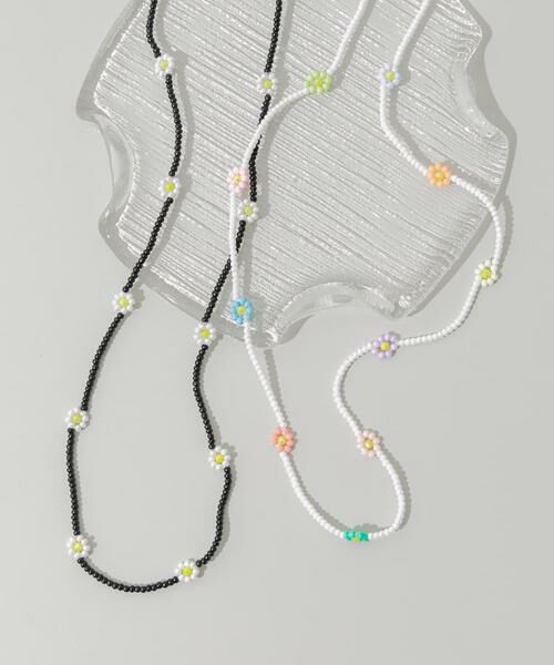 SMELLY / スメリー ネックレス・ペンダント・チョーカー | ステンレスフラワーモチーフビーズネックレス | 詳細10