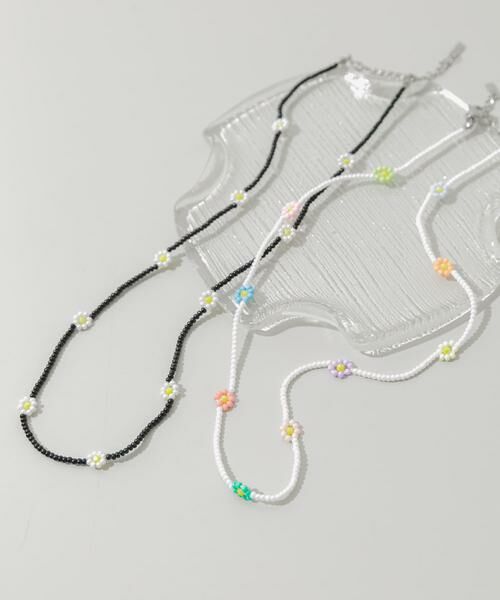 SMELLY / スメリー ネックレス・ペンダント・チョーカー | ステンレスフラワーモチーフビーズネックレス | 詳細11