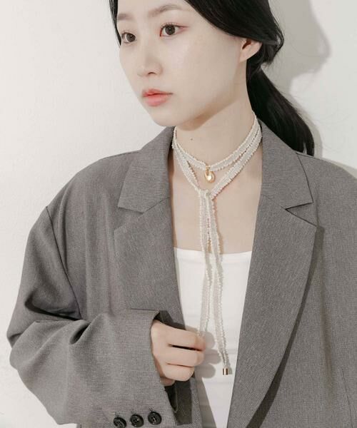 SMELLY / スメリー ネックレス・ペンダント・チョーカー | メタルトップツイードチョーカー | 詳細1