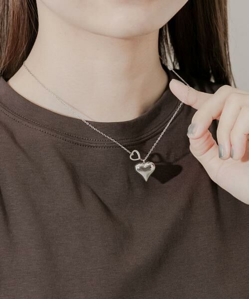 SMELLY / スメリー ネックレス・ペンダント・チョーカー | ステンレスプックリメタルハートネックレス | 詳細3