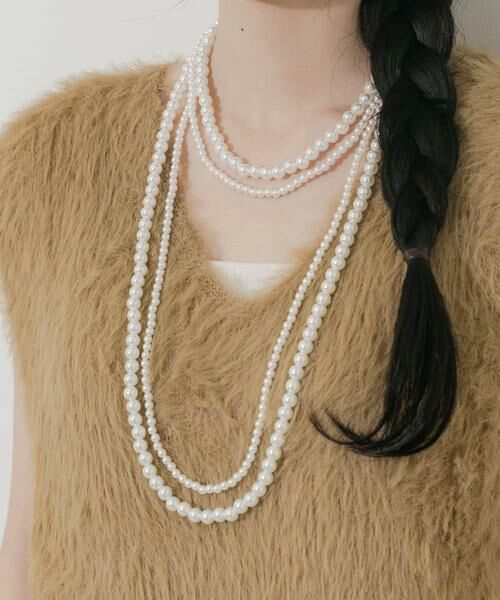 SMELLY / スメリー ネックレス・ペンダント・チョーカー | クワドプルパールネックレス | 詳細1