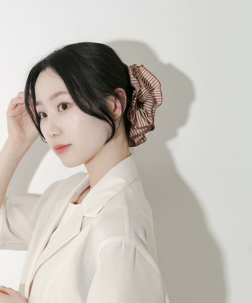 SMELLY / スメリー ヘアゴム・シュシュ | ストライプボリュームシュシュ | 詳細2