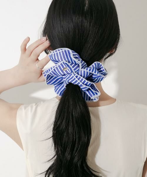 SMELLY / スメリー ヘアゴム・シュシュ | ストライプボリュームシュシュ | 詳細4