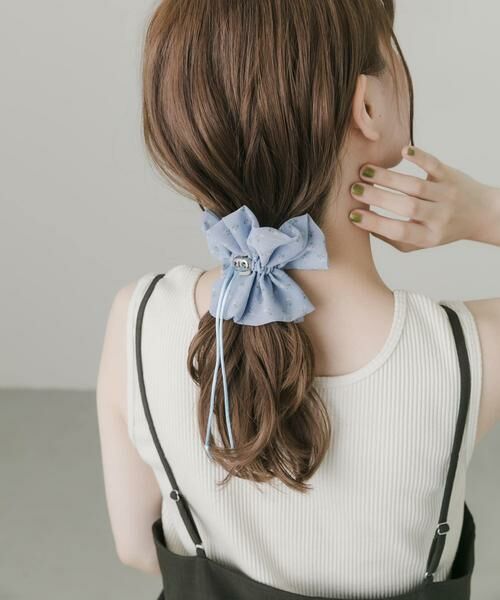 SMELLY / スメリー ヘアゴム・シュシュ | フラワープリントドローコードシュシュ | 詳細1