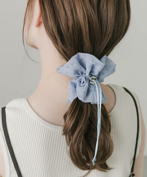 SMELLY / スメリー ヘアゴム・シュシュ | フラワープリントドローコードシュシュ | 詳細2