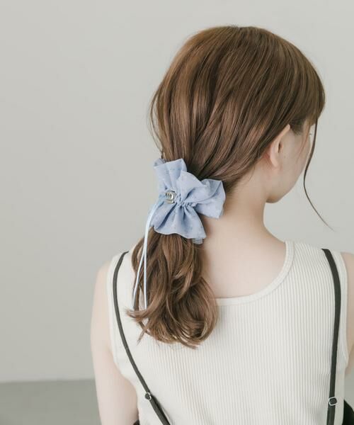 SMELLY / スメリー ヘアゴム・シュシュ | フラワープリントドローコードシュシュ | 詳細3