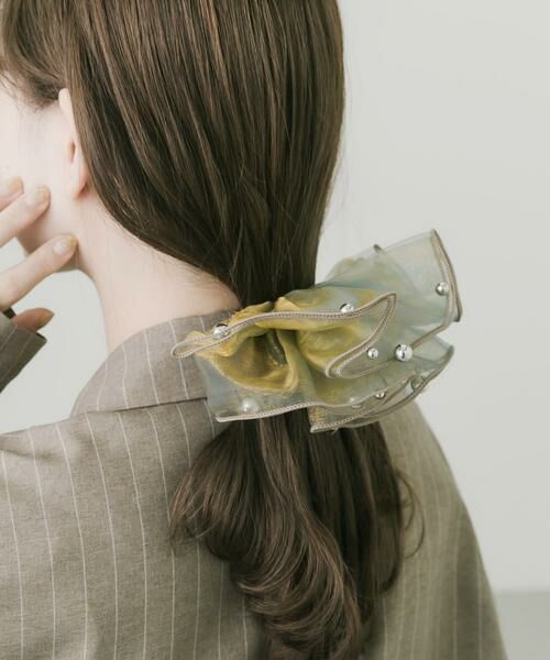 SMELLY / スメリー カチューシャ・カチューム・その他 | メタルボールシアーフリルボリュームバレッタ | 詳細2