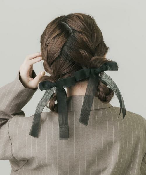 SMELLY / スメリー カチューシャ・カチューム・その他 | シアーリボン2セットバレッタ | 詳細1