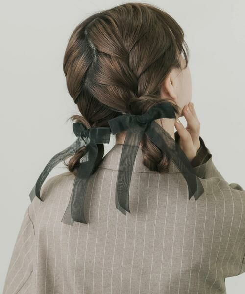 SMELLY / スメリー カチューシャ・カチューム・その他 | シアーリボン2セットバレッタ | 詳細2