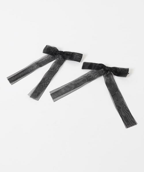 SMELLY / スメリー カチューシャ・カチューム・その他 | シアーリボン2セットバレッタ | 詳細5