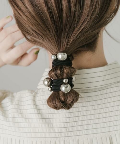 SMELLY / スメリー ヘアゴム・シュシュ | メタルボール2セットゴム | 詳細1