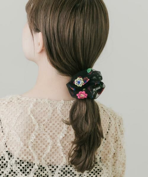 SMELLY / スメリー ヘアゴム・シュシュ | カラーフラワーシアーシュシュ | 詳細4