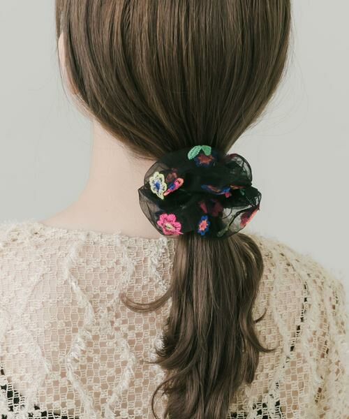 SMELLY / スメリー ヘアゴム・シュシュ | カラーフラワーシアーシュシュ | 詳細5