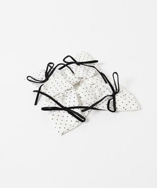 SMELLY / スメリー ヘアゴム・シュシュ | ベロアリボンドットスクエアシュシュ | 詳細7