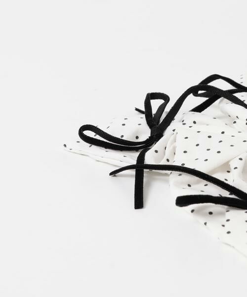 SMELLY / スメリー ヘアゴム・シュシュ | ベロアリボンドットスクエアシュシュ | 詳細8