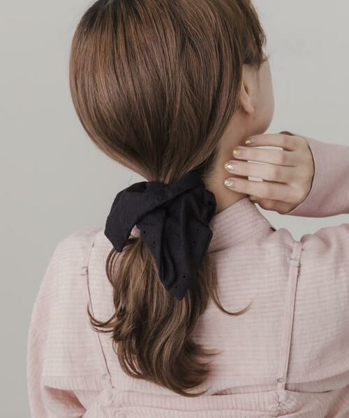 SMELLY / スメリー ヘアゴム・シュシュ | コットンレーススクエアシュシュ | 詳細4