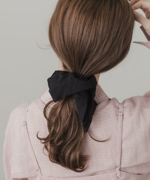 SMELLY / スメリー ヘアゴム・シュシュ | コットンレーススクエアシュシュ | 詳細5