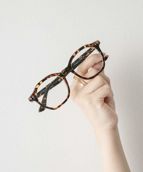 SMELLY/スメリー オクタゴンフレームダテメガネ ブラウン系その他 -