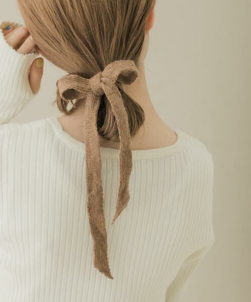SMELLY / スメリー ヘアゴム・シュシュ | ニットリボンヘアカフセット | 詳細1