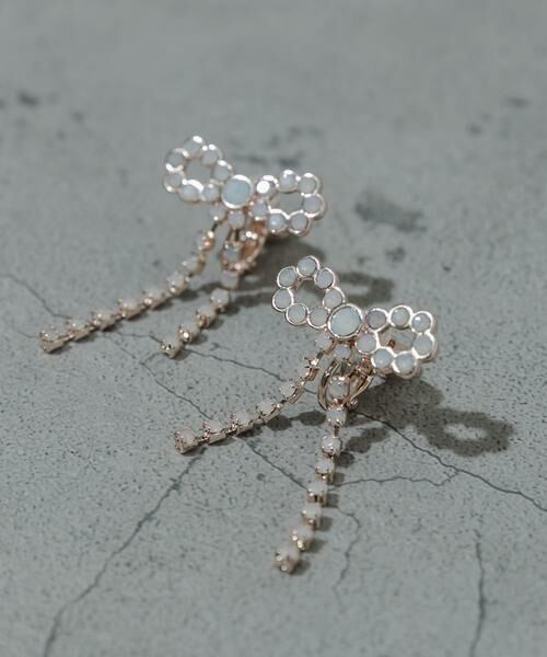 SMELLY / スメリー ピアス・イヤリング | ビジューリボンイヤリング | 詳細5