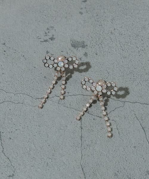 SMELLY / スメリー ピアス・イヤリング | ビジューリボンイヤリング | 詳細6