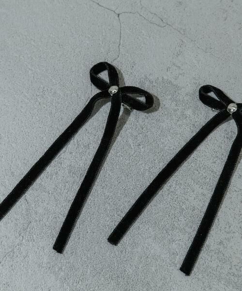 SMELLY / スメリー カチューシャ・カチューム・その他 | ベロアリボン2セットヘアピン | 詳細1