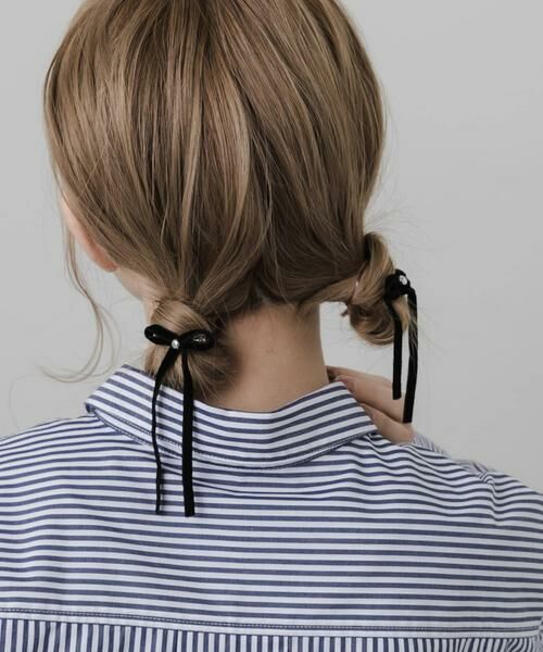 SMELLY / スメリー カチューシャ・カチューム・その他 | ベロアリボン2セットヘアピン | 詳細4