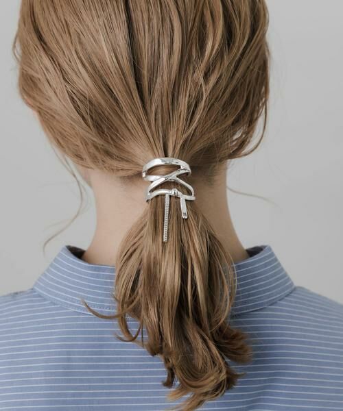 SMELLY / スメリー ヘアアクセサリー | ニュアンスメタルリボンヘアカフ | 詳細3
