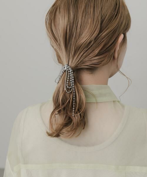 SMELLY / スメリー ヘアアクセサリー | メタルボールリボンチェーンヘアカフ | 詳細2