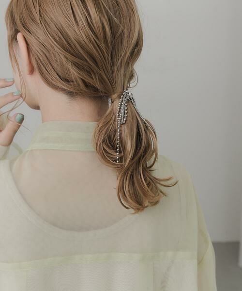 SMELLY / スメリー ヘアアクセサリー | メタルボールリボンチェーンヘアカフ | 詳細3