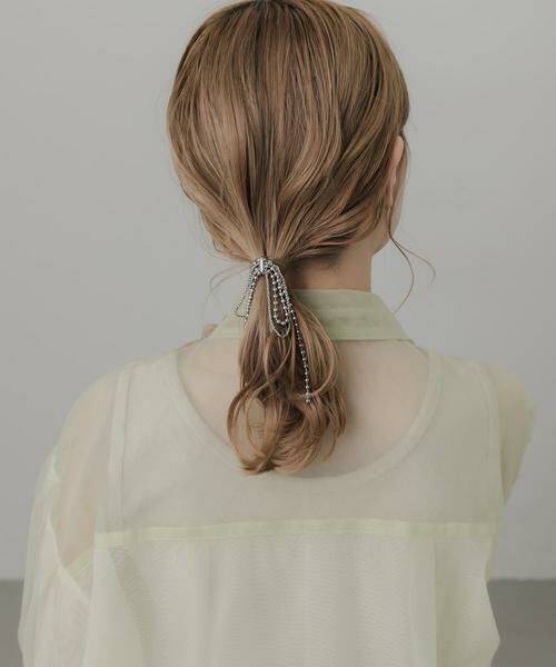 SMELLY / スメリー ヘアアクセサリー | メタルボールリボンチェーンヘアカフ | 詳細4