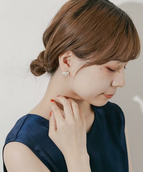 SMELLY / スメリー ピアス・イヤリング | パールビジューチェーンピアス | 詳細4