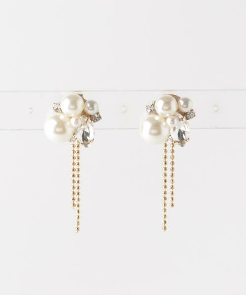 SMELLY / スメリー ピアス・イヤリング | パールビジューチェーンピアス | 詳細5