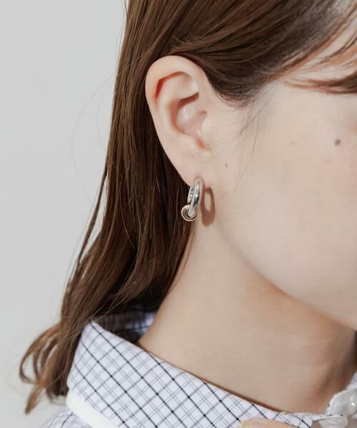 SMELLY / スメリー ピアス・イヤリング | メタルリングコンビフープピアス | 詳細2