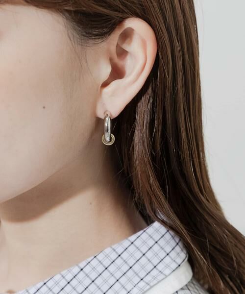 SMELLY / スメリー ピアス・イヤリング | メタルリングコンビフープピアス | 詳細4