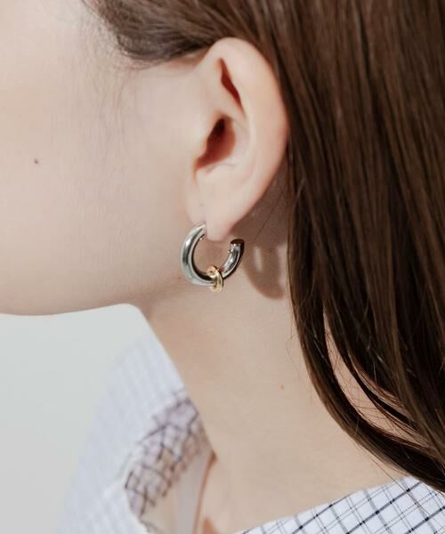 SMELLY / スメリー ピアス・イヤリング | メタルリングコンビフープピアス | 詳細6