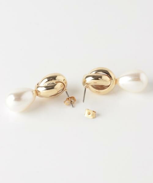 SMELLY / スメリー ピアス・イヤリング | クロスループティアドロップパールピアス | 詳細6