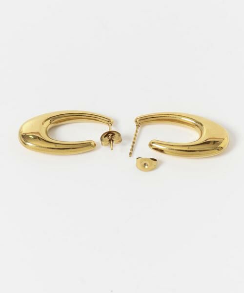SMELLY / スメリー ピアス・イヤリング | ステンレスオーバルフープピアス | 詳細5