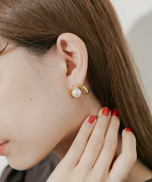 SMELLY / スメリー ピアス・イヤリング | ステンレスオープンラウンドパールピアス | 詳細3